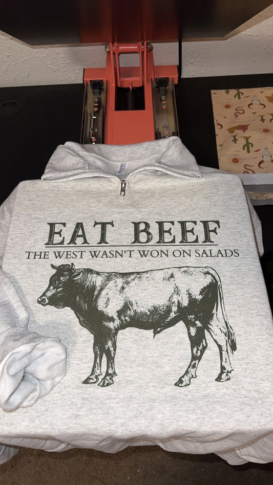 Eat Beef Quarter Zip