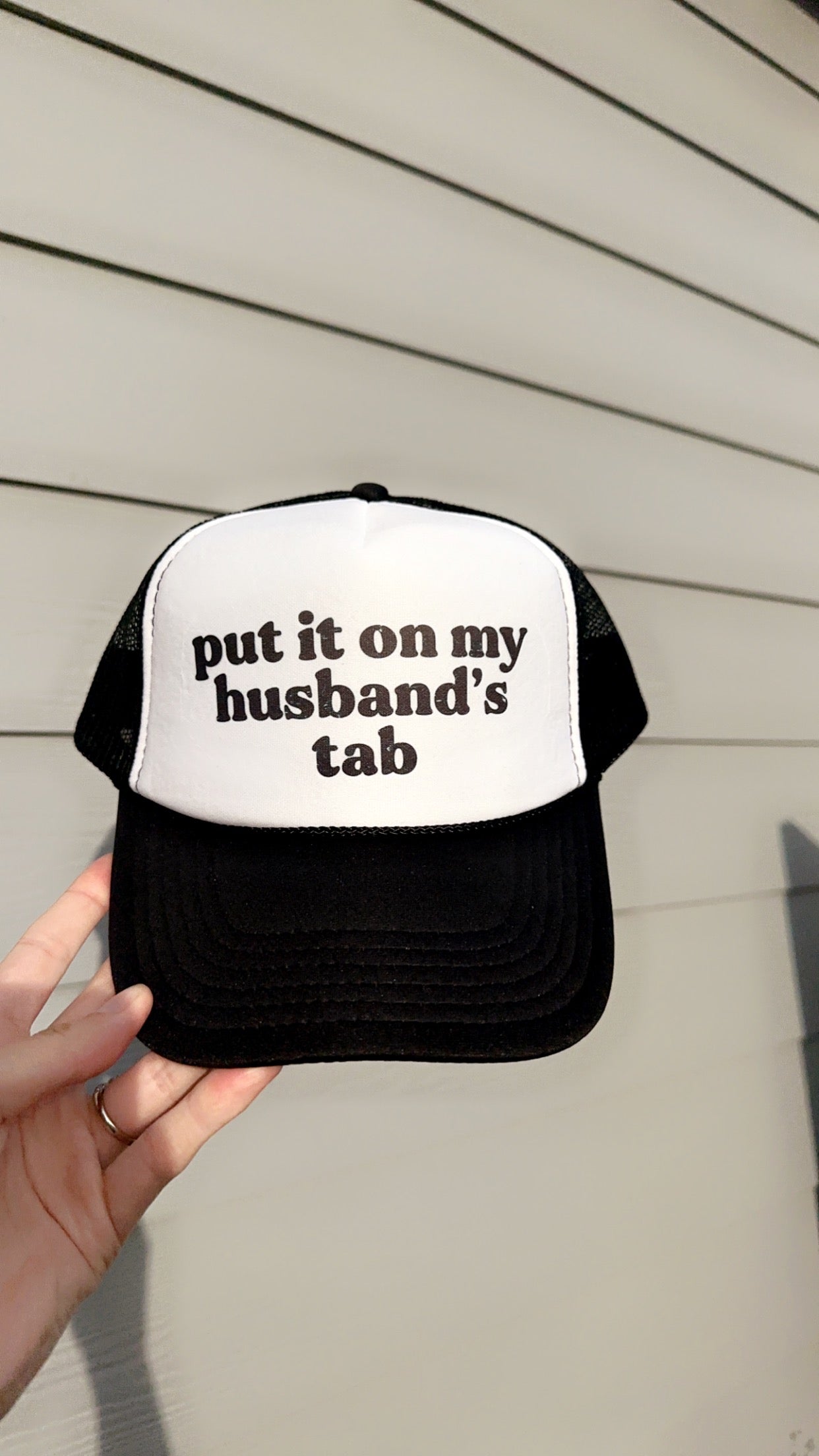 Husbands Tab Trucker Hat