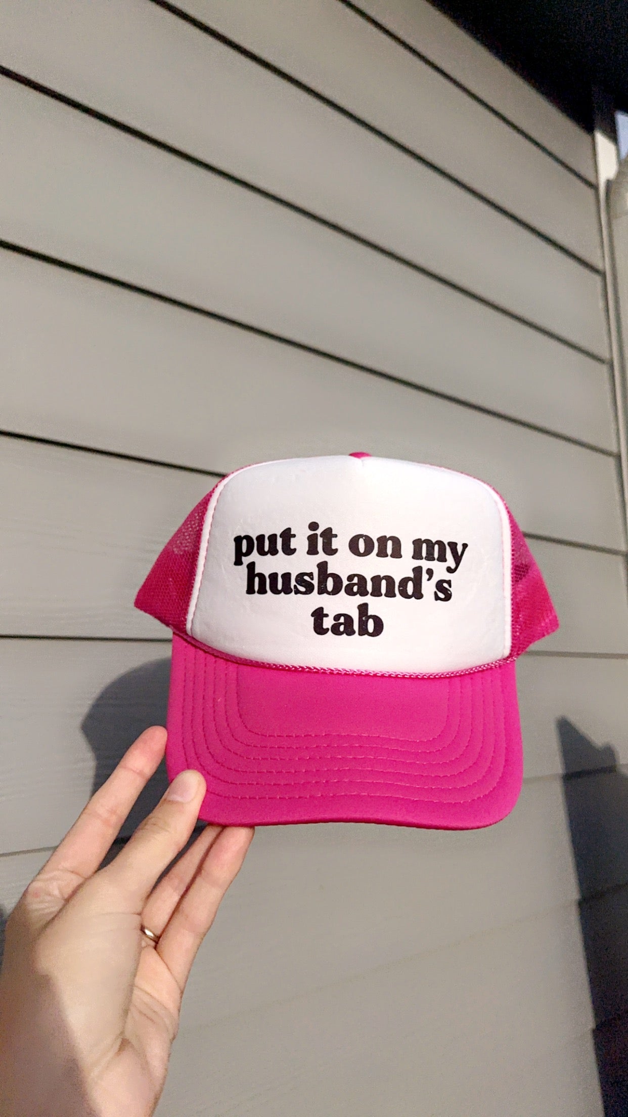 Husbands Tab Trucker Hat