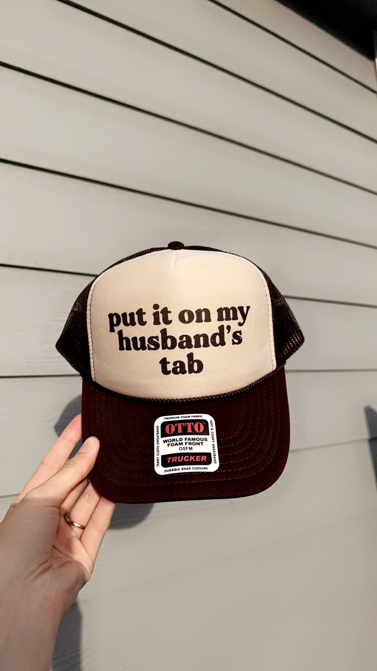 Husbands Tab Trucker Hat